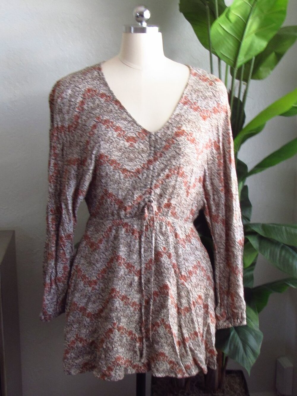 Promesa Long Sleeve Bohemian Mini Dress
